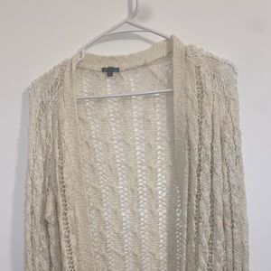 White knitted cardigan